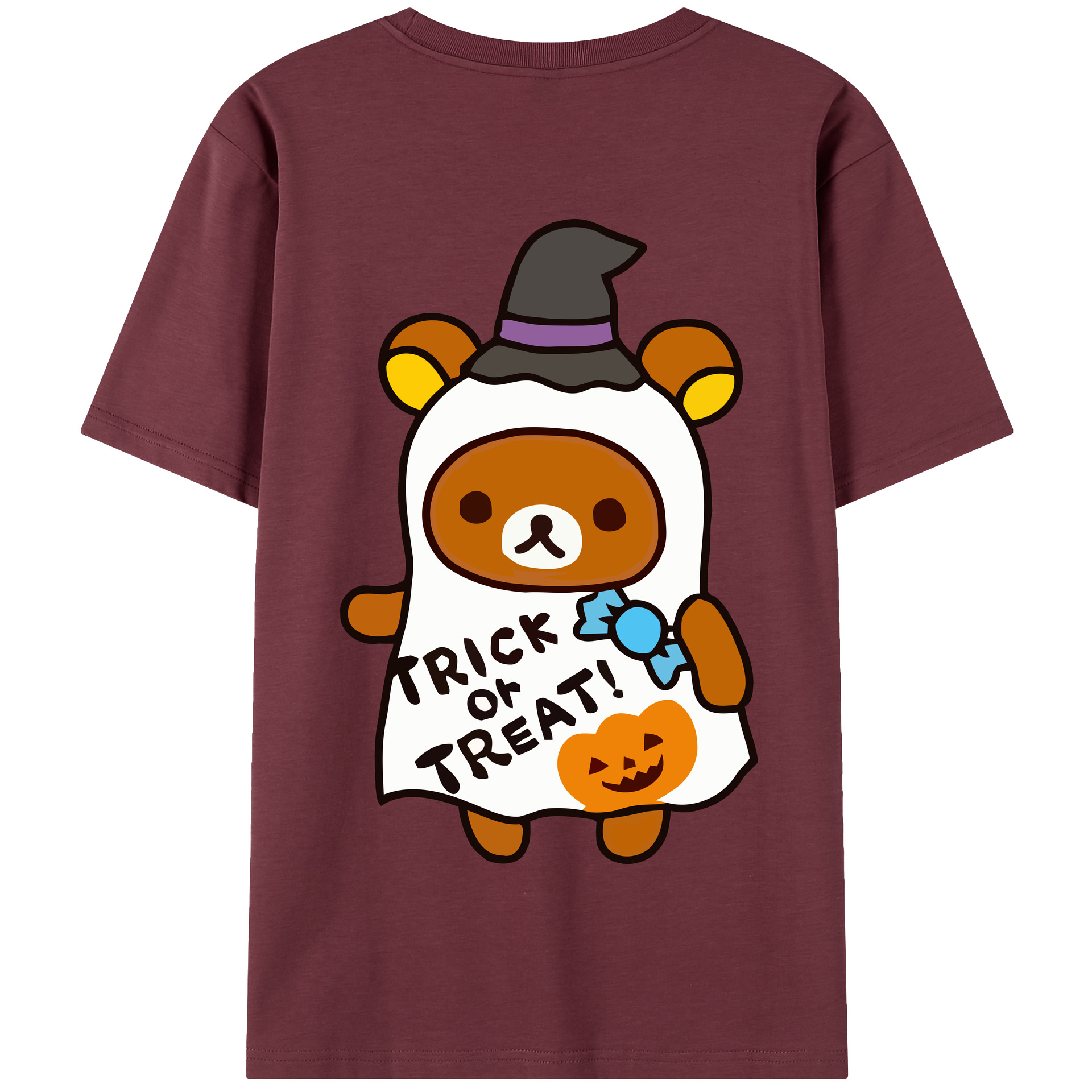 （画像用） リラックマ リラックマ キイロイトリ Rilakkuma Korilakkuma Kiiroitori 綿100％半袖Tシャツ（背面プリント）